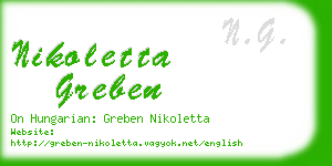 nikoletta greben business card